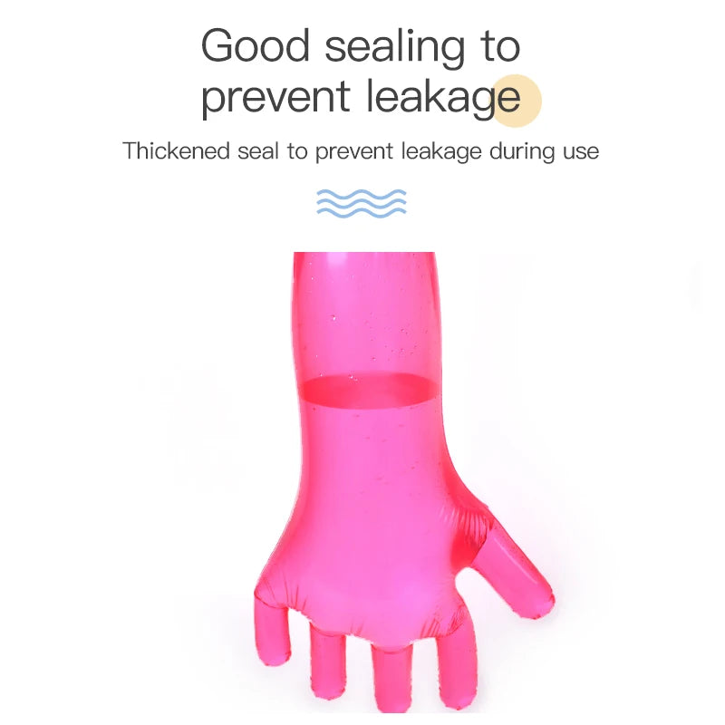 50Pcs Disposable Veterinary Pink Hanging Neck Gloves PE Animal Artificial Insemination Long Arm Gloves 12 G Pet Vet Supplies